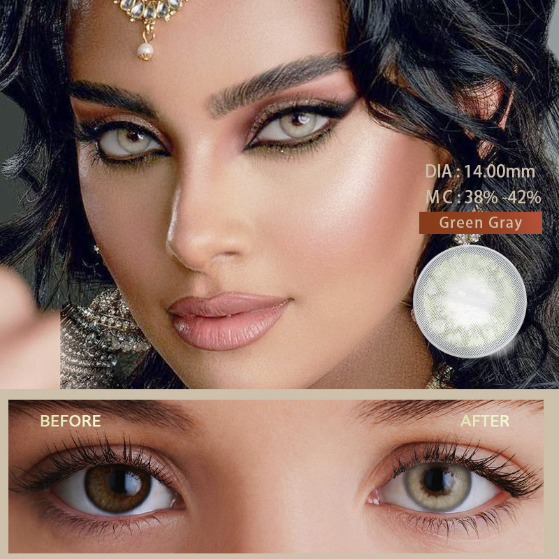 Daily disposable lentes contacto colored contacts pure hazel contact lenses on dark brown eyes