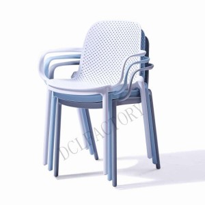 plastic dining chair PP chair with armrest KSD-1047C