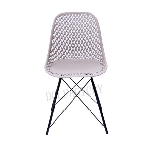 modern Plastic dining chair with metal legs 1081CP