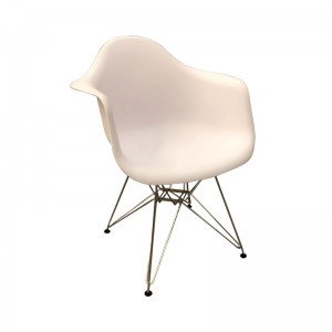 modern Plastic dining chair with steel legs from China factory 771CM