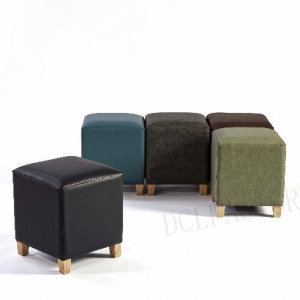Square Ottoman with PU or leather and POUF as foot rest P014