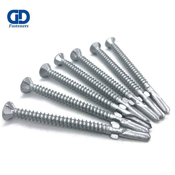 China wholesale Long Drill Tail Hex Flange Head Screw - Dacromet self drilling screw,flat head with ears – DD Fasteners