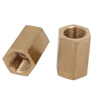 Hex Coupling Nut Yellow Zinc Plated
