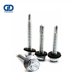 Hex Slotted Head Assembled EPDM Bonded Washer Self-drilling Screw