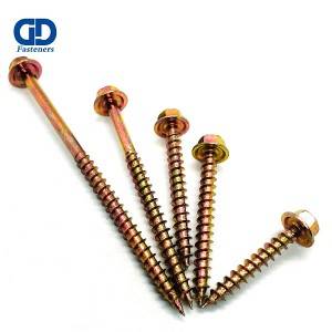Hex flage head self tapping screw, zinc plated