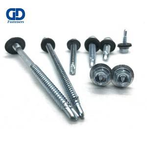 Good quality Galvanized Self Drilling Screw - Hex flange head sds with epdm washer #12-1 – DD Fasteners