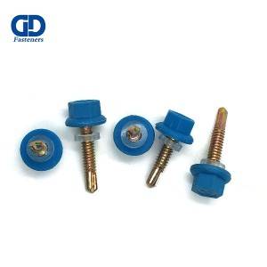 RAL Self-drilling Screw with Colourful Head ,Blue Head Screw