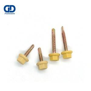 Quality Inspection for Tata Self Drilling Screw - RAL1023 self drilling screw ,yellow nylon head – DD Fasteners