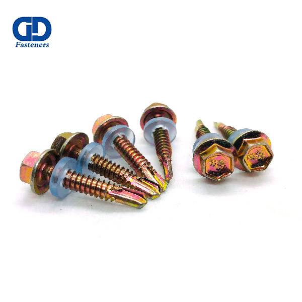 Factory making Customized Self Drilling Screw - Hexagon washer head self drilling screw – DD Fasteners