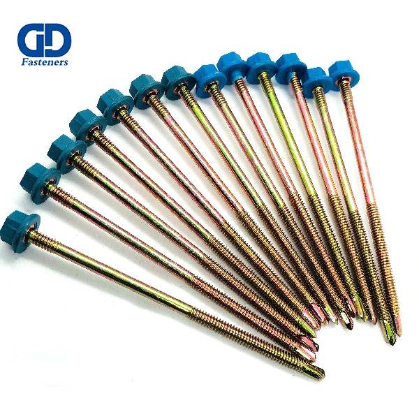 China Gold Supplier for Tek 5 Self Drilling Screws - Nylon head self drilling screw ,RAL screw, blue head – DD Fasteners