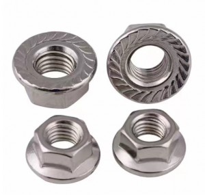 Stainless steel hex flange nuts DIN6923 A2 A4 SS304 SS316