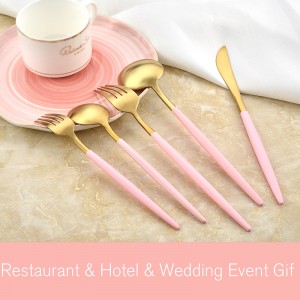 Wholesale 304 Stainless Steel Hand Forged Flatware Sets for Wedding Party Rental
