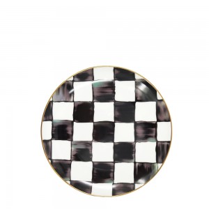 New designed checkerboard pattern bone china porcelain set wedding ceramic plates