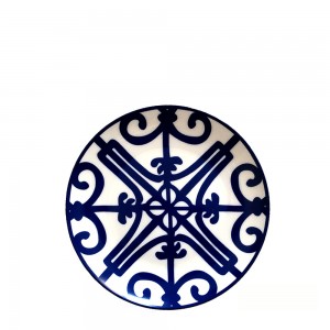 Vintage blauwe ijzerwerk porseleinen keramische borden voor bruiloft