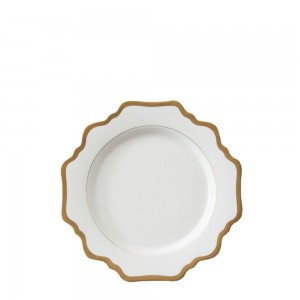 Hot sale gold porcelain plate sun flower gold rim bone china ceramic charger plates
