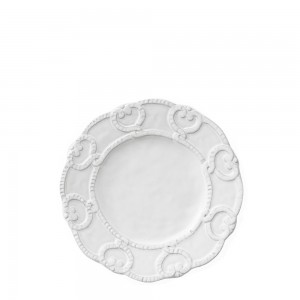 Gebosseleerde kant wit porseleinplate porselein keramiek aandete laaier bord stel