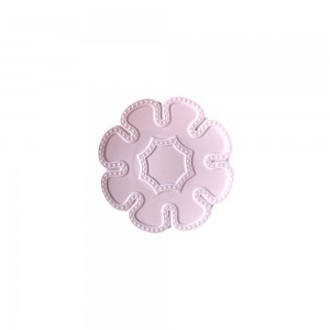 Reljefna čipka, ružičasti tanjuri od koštanog porculana, porculanski keramički set tanjura za punjenje