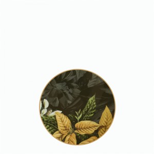 Черный костяной фарфор с золотой оправой, керамический набор тарелок для зарядки для ужина