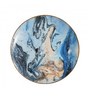 Blauwe mirage bone china keramyske platen foar brulloft en hotel