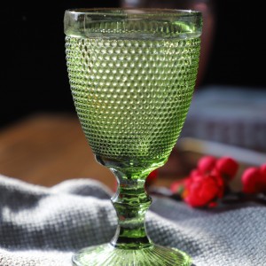 Висококачествена цветна стъклена чаша за чаша за вино за сватбен хотел