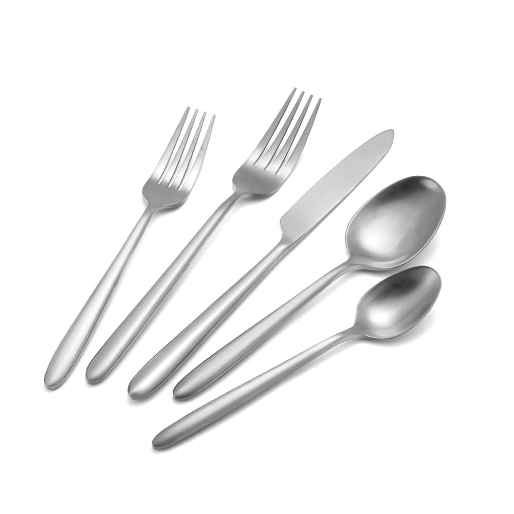Stainless Steel Matte Silver Silverware Set with Color Box (1)
