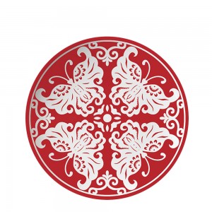 Plat de porcellana de decoració de casament vermell a l'engròs Plats de porcellana d'os