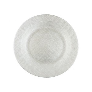 New woven design glass charger dinner plates for wedding and hotel