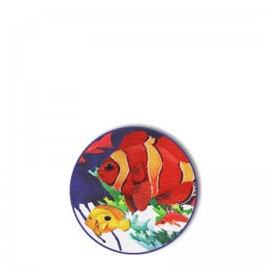 Juego de platos de porcelana de hueso de boda de cerámica con diseño de peces tropicales personalizados