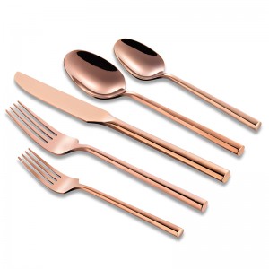 Lussu Tieġ Gift Rose Gold Silverware Stainlee Steel Flatware Set