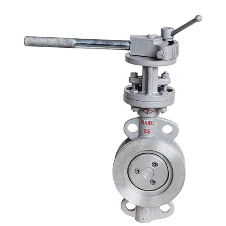 Cast steel stainless steel pair flange butterfly valve