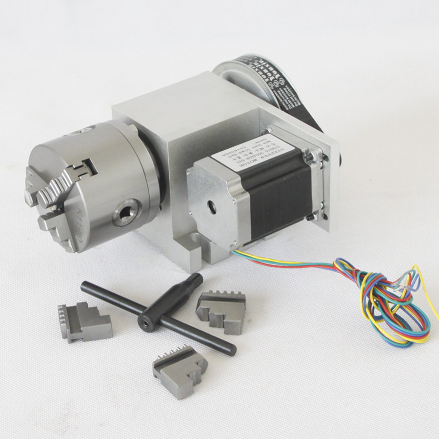 China Dc Motor 48 Volt –  K11-80mm 3 jaw centering chuck 4th axis rotary axis – Bobet