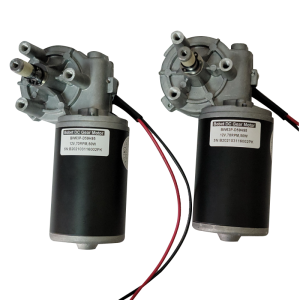 Gear brushed dc motor with rotatable CW or CCW
