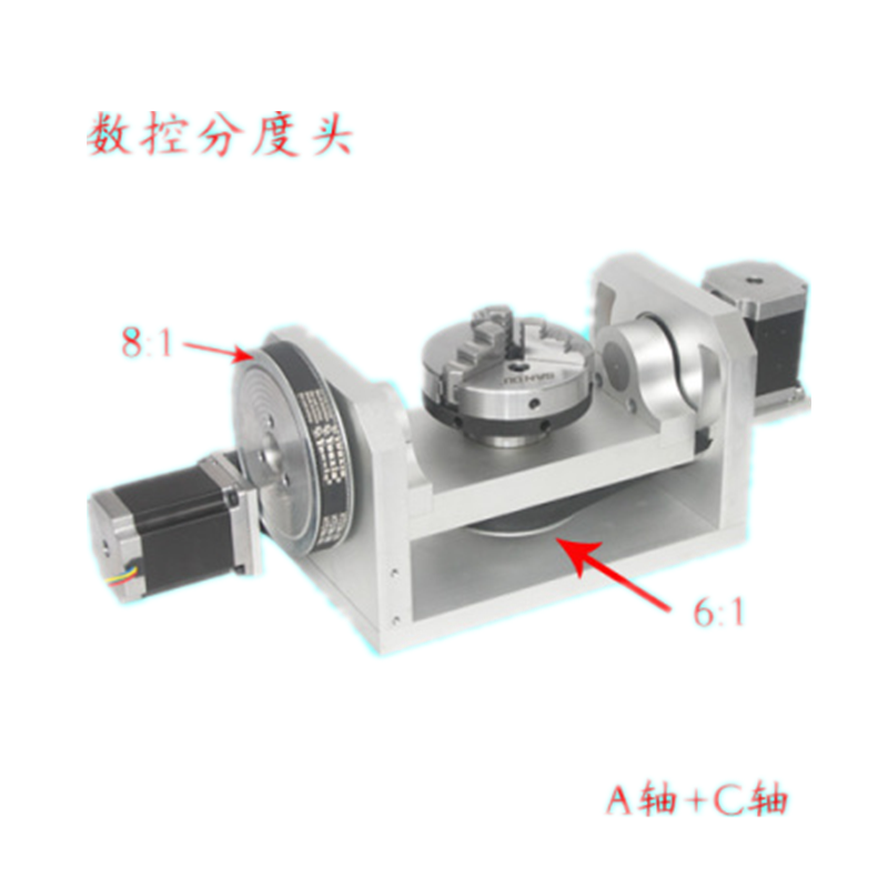 OEM/ODM China 4.5kw Electric Spindle Motor - CNC indexing head, A axis, rotation axis, fourth axis and fifth axis (with chuck) – Bobet