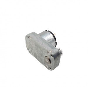 Factory price high reliable 24V 6.2W flat structure brush motor with mental gear