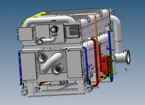 Double stage hot water absorption chiller