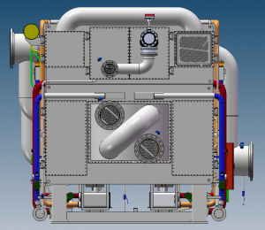 Double stage hot water absorption chiller