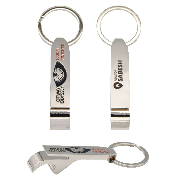 Hot sale Card Holder Keychain - Custom Bottle Opener Keychain Metal Plated Silver Openers – Deer Gift