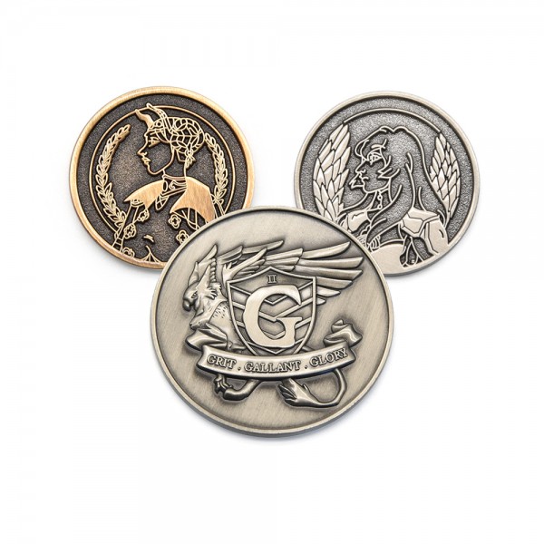 Wholesale Souvenir Coin - Wholesale Custom Collectibles 3D Antique Gold Copper China Coin – Deer Gift