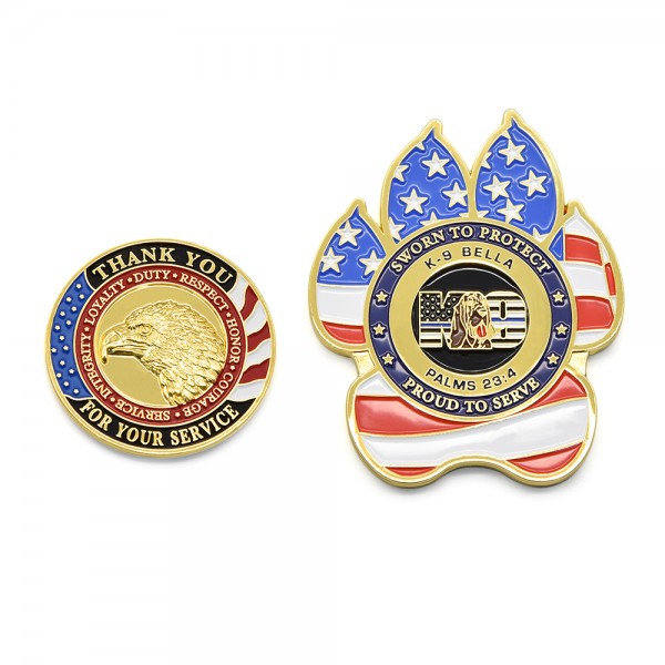 Custom 3d Zinc Alloy Metal Us Navy Army Enamel Gold Challenge Coin