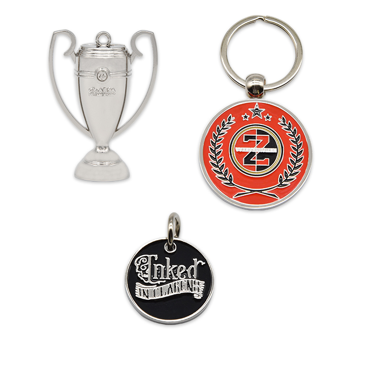 2022 China New Design Custom Metal Keychain - Manufacture Made Die Casting Alloy Promotional Round Shape Souvenir 3D Custom Design Enamel Metal Keychains – Deer Gift