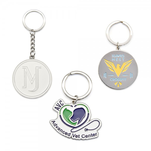 Factory Best Quality Custom Key Chain Zinc Alloy Metal Casting Soft Enamel Logo Silver Custom Keychain