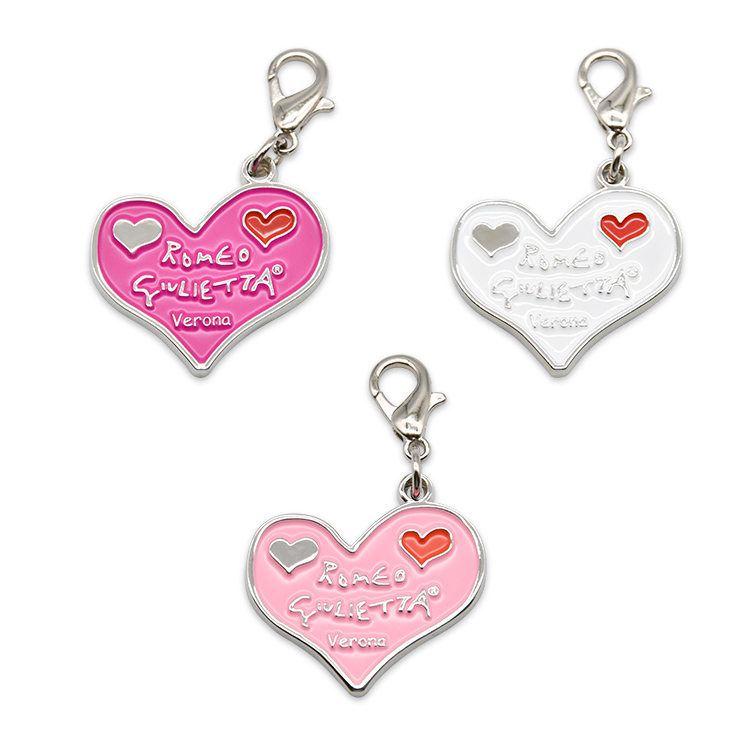 High Performance Custom Made Keychains - Customized Design Heart Shape Metal Alloy Key Rings Chain Buckles With Charm – Deer Gift