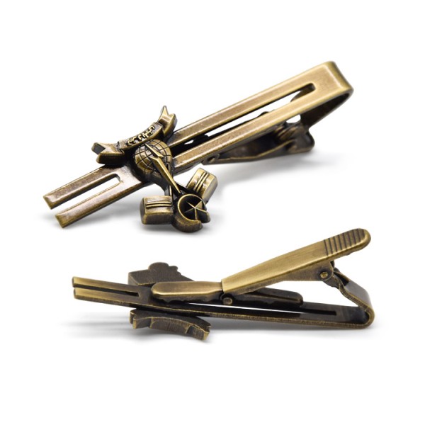 Personalized Antique Military Tie Clip and Cufflinks Manufacture