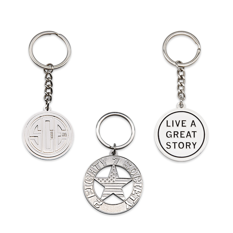 Factory wholesale Defense Keychain Custom - Factory Price Personalized Cheap Metal Custom Logo Keychain – Deer Gift