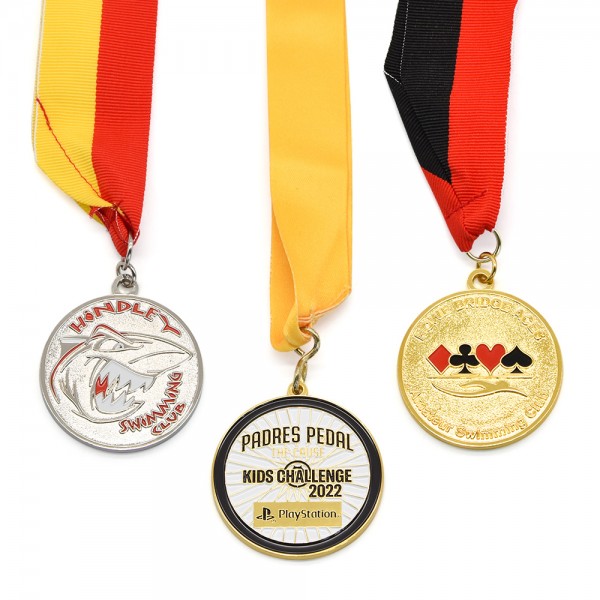 Custom Design Sports Medal Trophies Awards Gold Plating Soft Enamel Medal