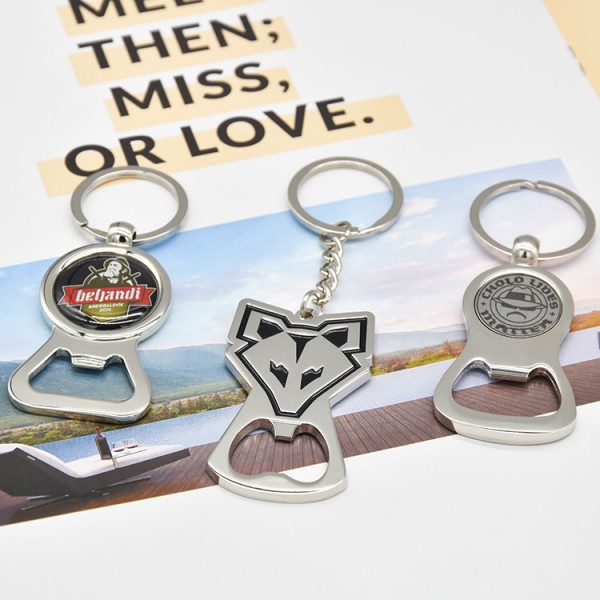 Factory Customized Bottle Opener Keychain For Promotional Gift