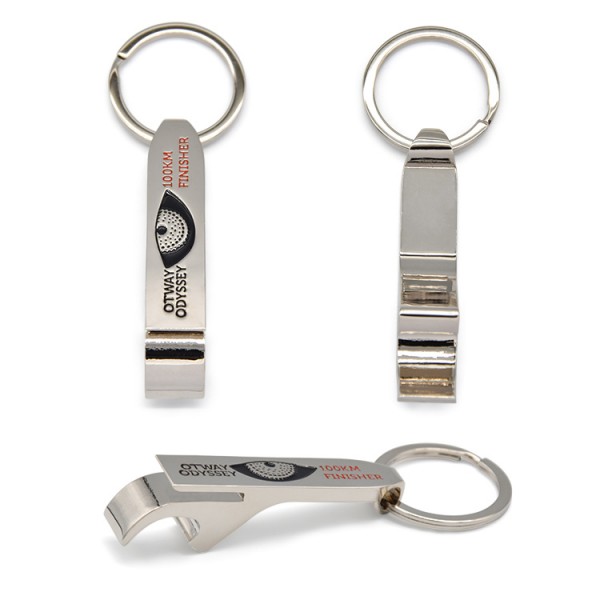 China Manufactory Metal Key Ring Custom Logo Beer Bottle Opener Engraved Keychain