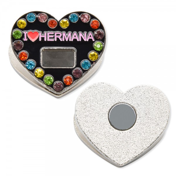 Custom Fridge Magnetic Heart Shape With Color Stones