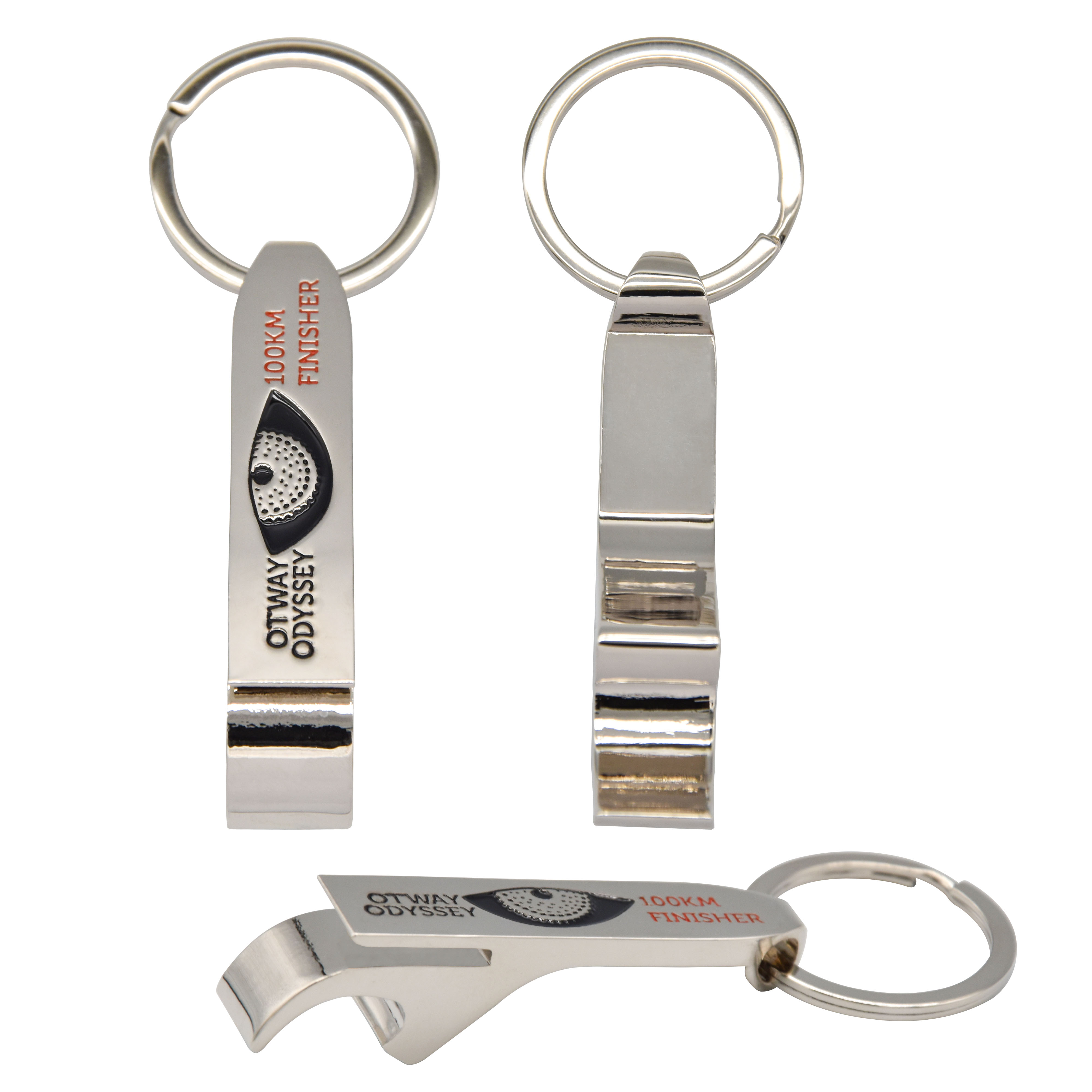 Custom Bottle Opener Keychain Metal Plated Silver Openers Featured Image
