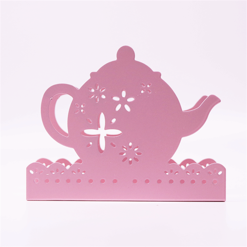 Teapot decorative metal napkin holder for table restaurants (4)